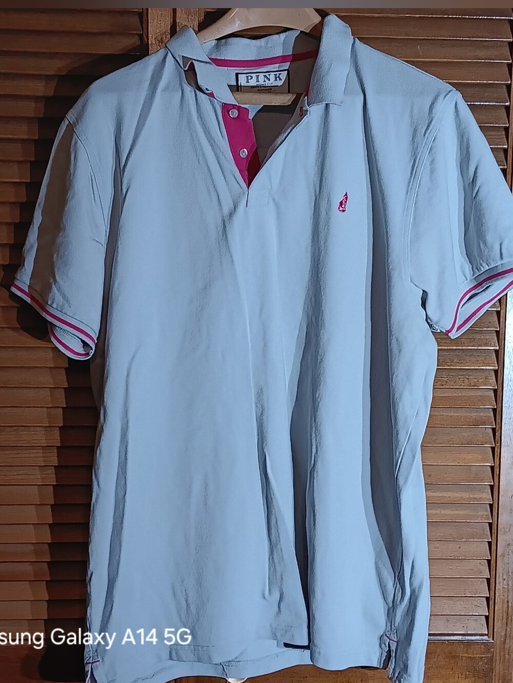 Thomas Pink Light Blue Polo with Pink Accents 3x